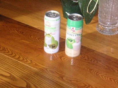 Young coconut water is available in cans as well