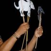 wayang rabbit puppets